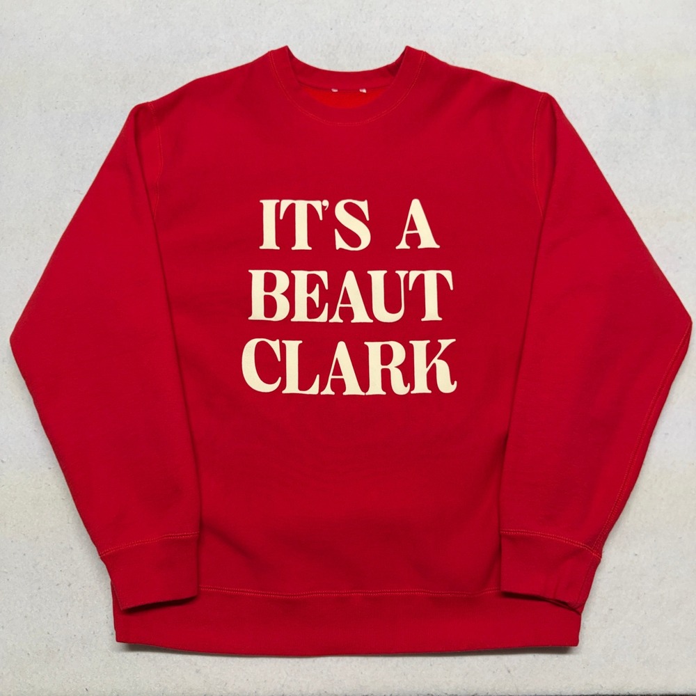 Its A Beaut Clark Christmas Sweatshirt Red Independent Trading Co Size Large